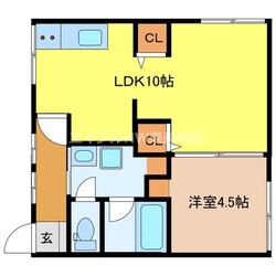 東小島ハイツの物件間取画像